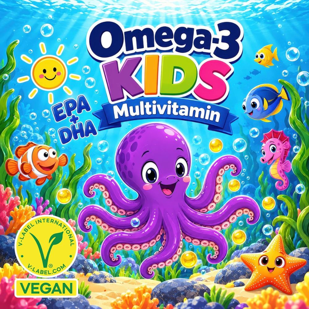 NatureCraft | KIDS Multivitamin Tropfen + Omega-3 – DHA & EPA + Vitamin D3, K2, A, C & E – 20 ml - NEUHEIT