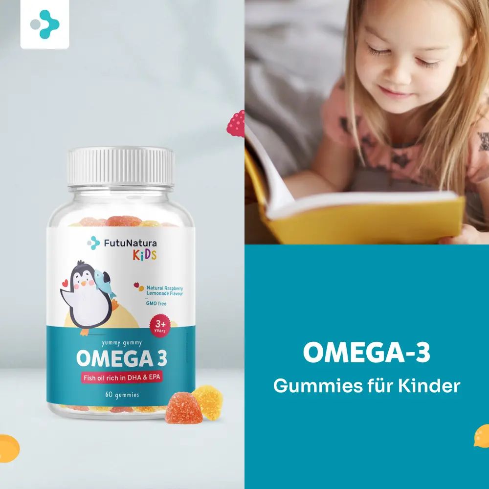 FutuNatura Omega-3 Gummies für Kinder · zur Unterstützung des Gehirns und der Sehkraft – Bild 4
