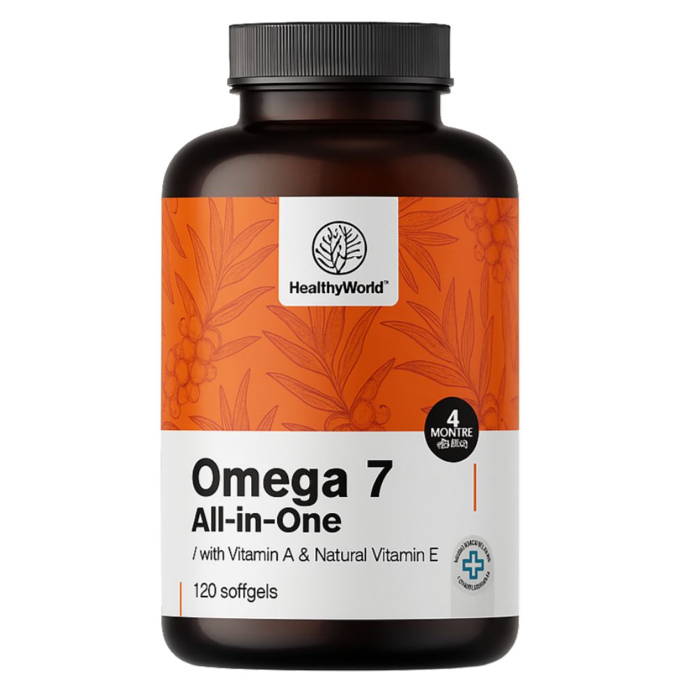 HealthyWorld | Omega-7 All-in-One - 120 Weichkapseln