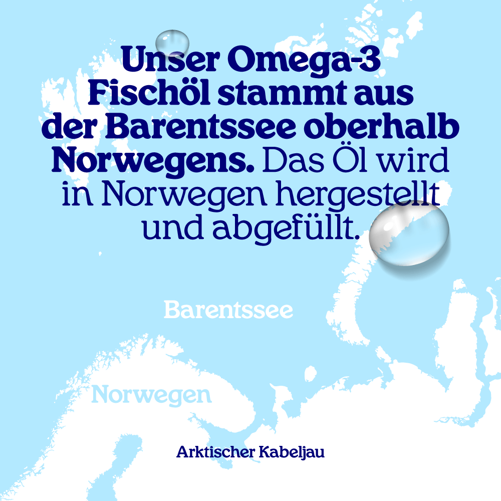 Arctic Blue | Full Spectrum Omega 3 Fischöl mit Vitamin D - 150ml