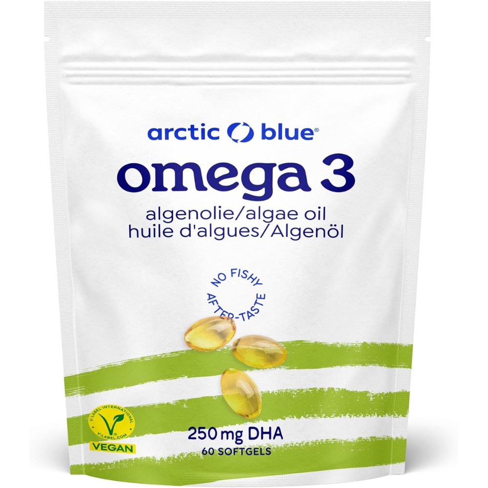 Arctic Blue Omega 3 Algenöl DHA · Vegan · 60 Weichkapseln