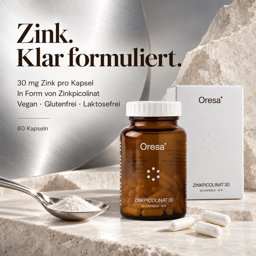 Oresa | Zinkpicolinat 30 mit 30 mg Zink - 60 vegane Kapseln
