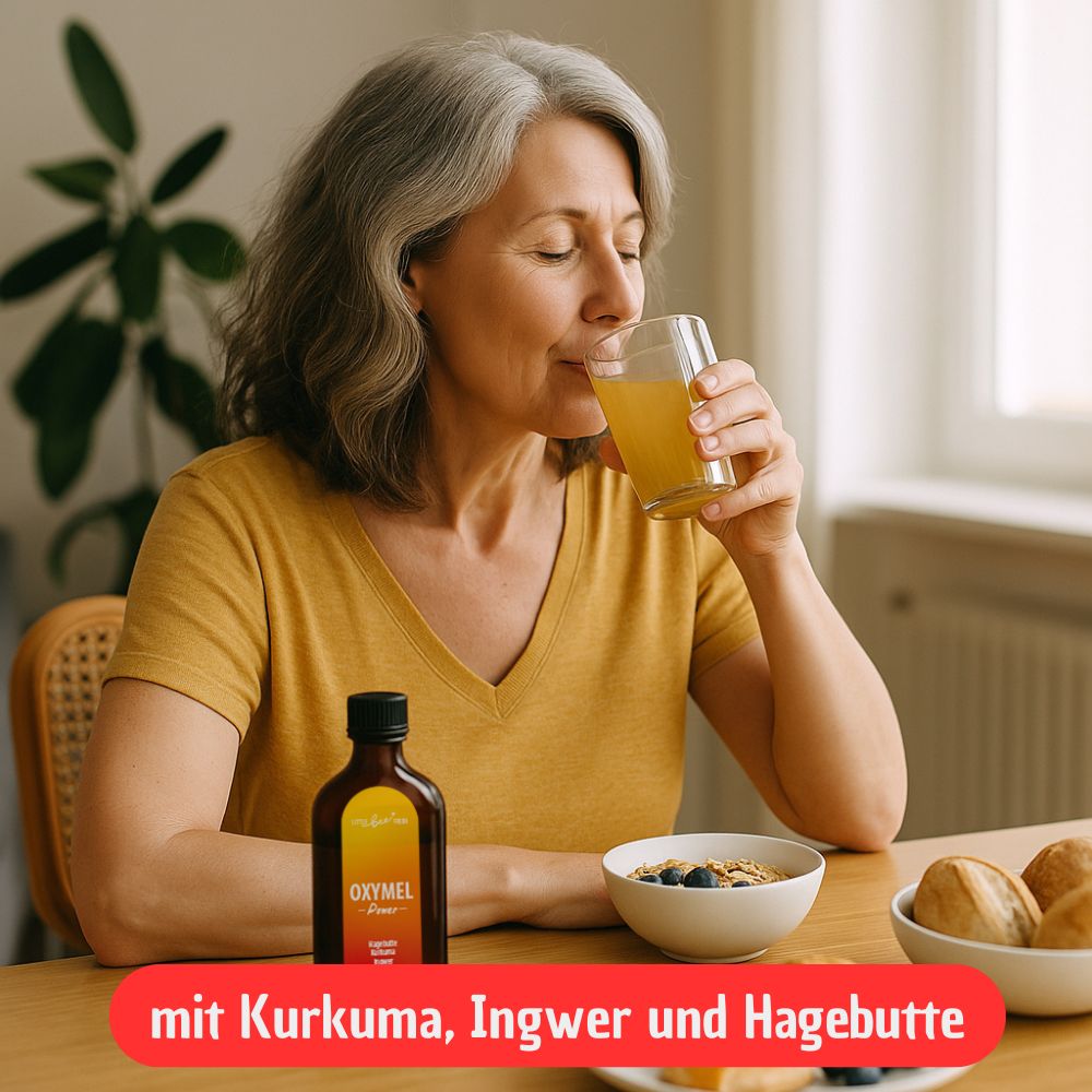 Little Bee Fresh Oxymel Power mit Kurkuma, Ingwer & Hagebutte · 150 ml – Bild 3