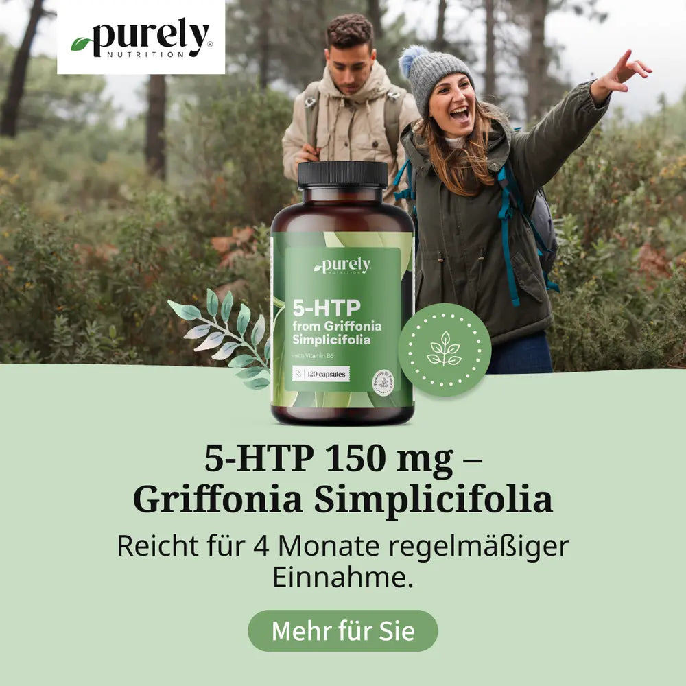 Purely 5-HTP 150 mg · Griffonia simplicifolia · 120 Kapseln – Bild 5