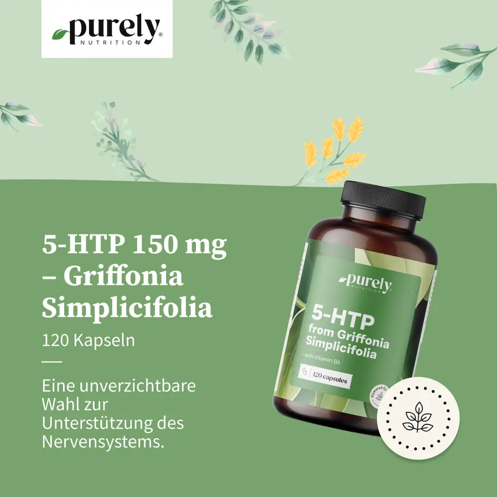 Purely 5-HTP 150 mg · Griffonia simplicifolia · 120 Kapseln – Bild 3