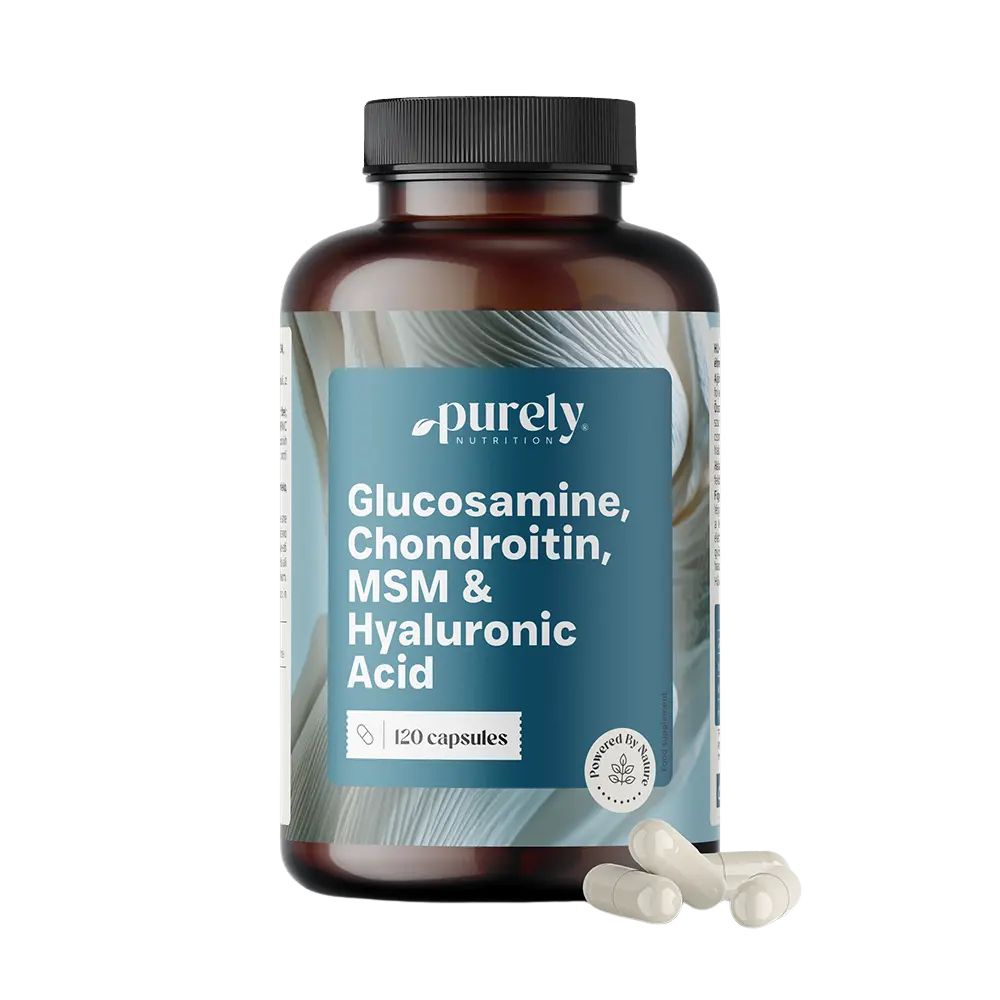 Purely Glucosamin, Chondroitin, MSM und Hyaluronsäure · 120 Kapseln