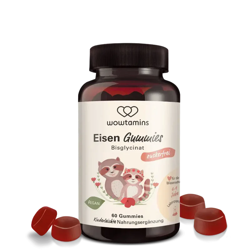 WOWTAMINS Eisen Gummies mit Bisglycinat + Vitamin C