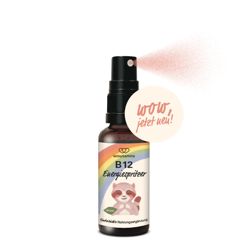 WOWTAMINS Vitamin B12 Spray Energiespritzer für Kinder