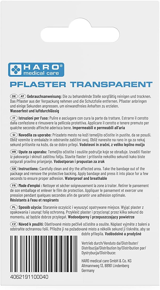 Haro Pflaster · Transparent, hauchdünn & 100% wasserabweisend – Bild 3