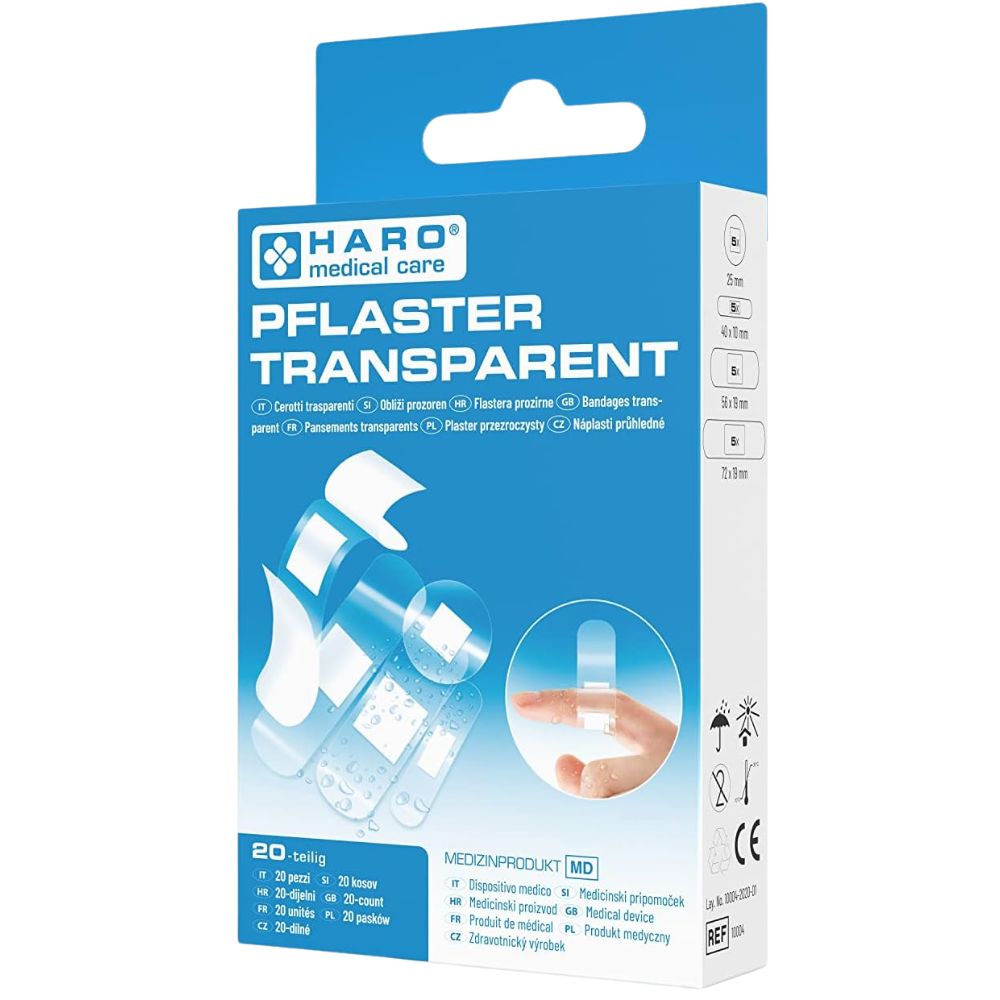 Haro Pflaster · Transparent, hauchdünn & 100% wasserabweisend