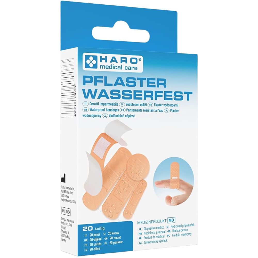 Haro Pflaster Set 20-teilig · Wasserfeste und luftdurchlässig