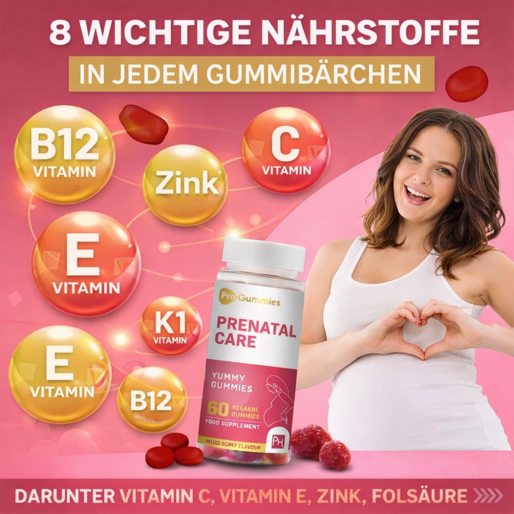 Prowise Healthcare Prenatal Care Gummies · 400 µg Folsäure für Schwangerschaft & Kinderwunsch · 60 vegane Gummies – Bild 3