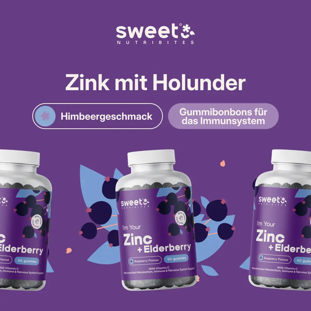 Sweet Nutribites Zink mit Holunder · Immunsystem und Energie · 90 Gummibonbons – Bild 6