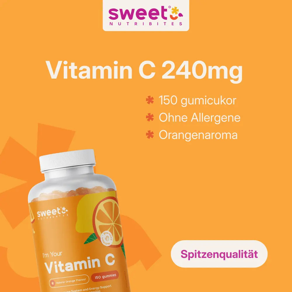 Sweet Nutribites Vitamin C 240 mg · Stärkung der Abwehrkräfte · 150 Gummibonbons – Bild 3