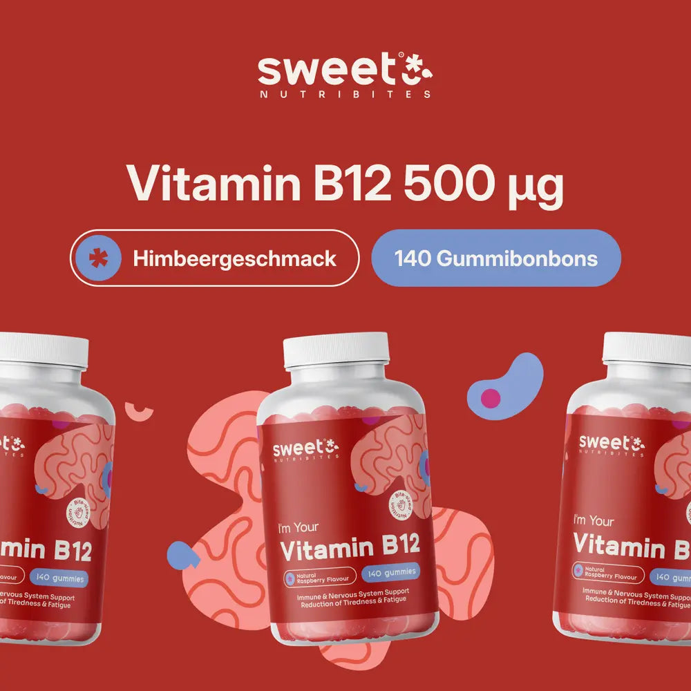 Sweet Nutribites Vitamin B12 500 µg gegen Müdigkeit und Ermüdung · 140 Gummibonbons – Bild 5