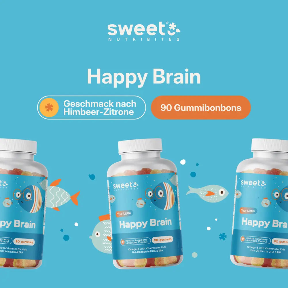 Sweet Nutribites Happy Brain · Gummis für Kinder mit Omega-3 · 90 Gummibonbons – Bild 5