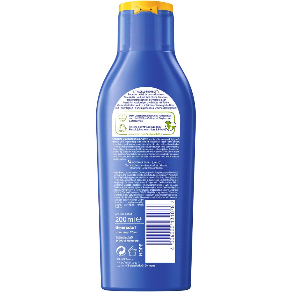 NIVEA SUN Schutz & Pflege Sonnenlotion LSF 50 mit CitraCell-Protect™ · 200 ml – Bild 5