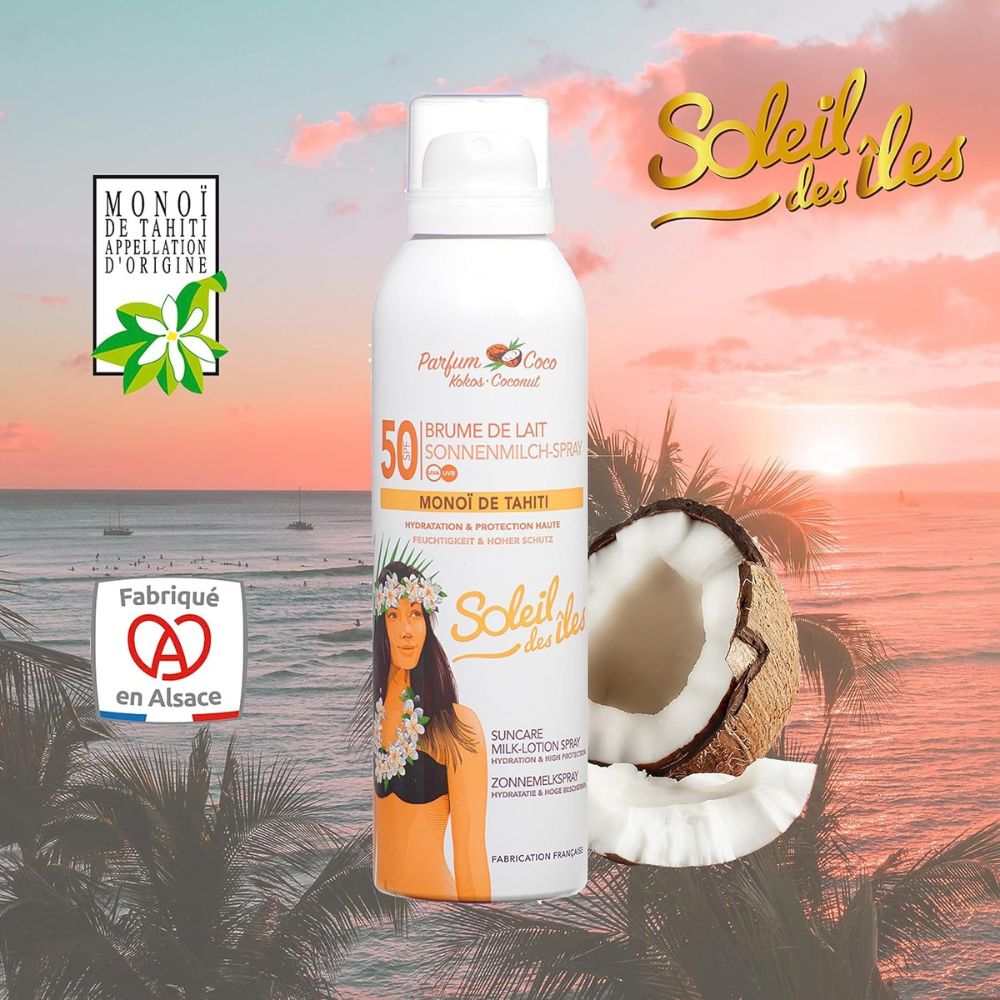 Soleil des Iles | Sonnenschutz-Milchspray mit Kokosduft - SPF50 – Bild 6