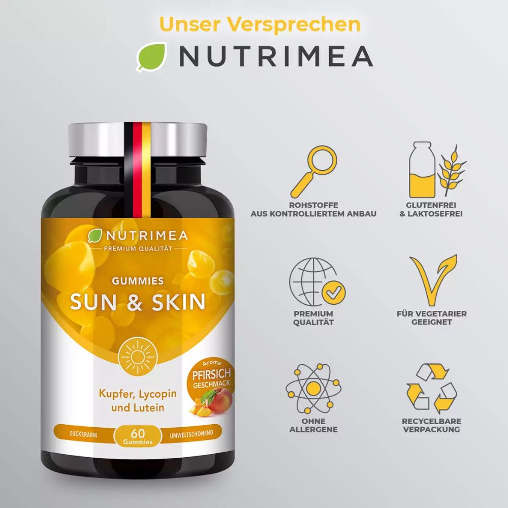 Nutrimea Sun & Skin für schöne Bräune & Hautschutz · 60 Gummies – Bild 3