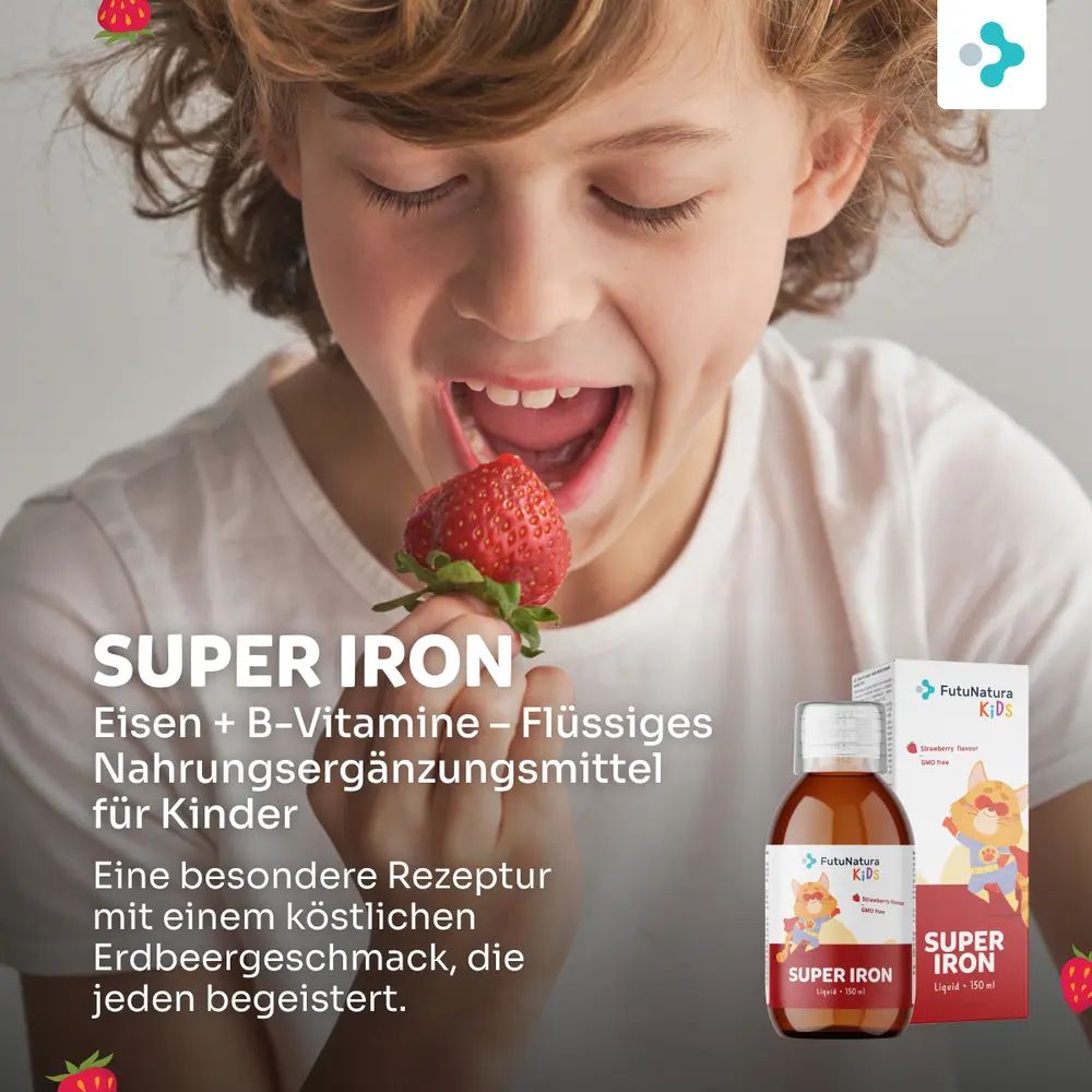 FutuNatura Super Iron: Eisen + B-Vitamine · Flüssige Nahrungsergänzung für Kinder – Bild 2