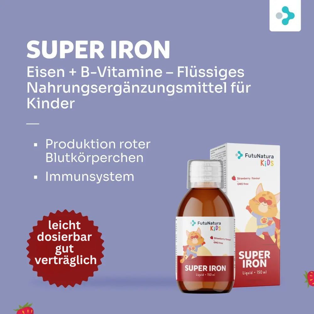 FutuNatura Super Iron: Eisen + B-Vitamine · Flüssige Nahrungsergänzung für Kinder – Bild 3