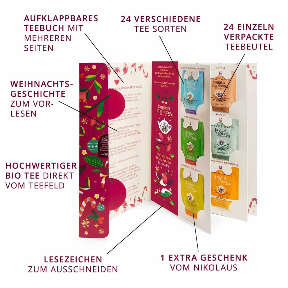 English Tea Shop Teebuch "Weihnachtsgeschichte" · 24 BIO Teebeutel & Geschichte zum Lesen – Bild 4
