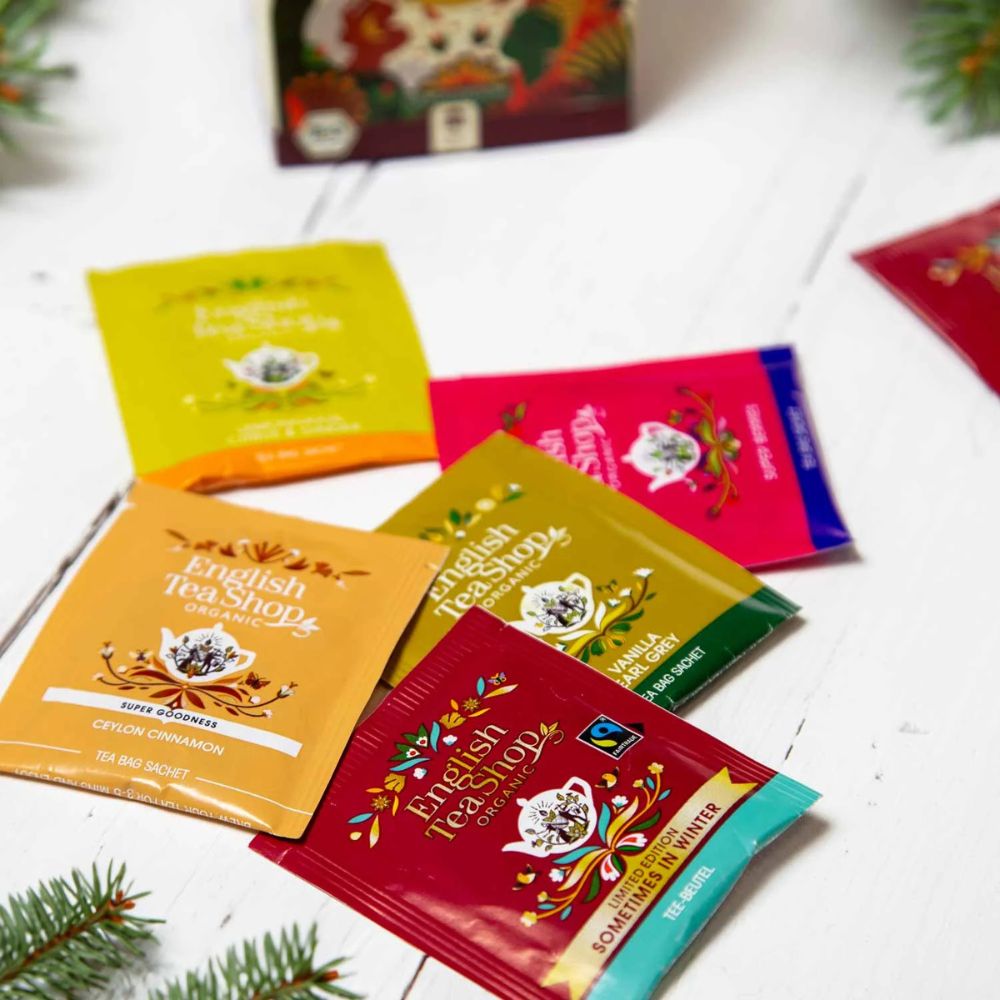 English Tea Shop Teegeschenk "Frohe Weihnachten" personalisierbar mit Klappkarte – Bild 4