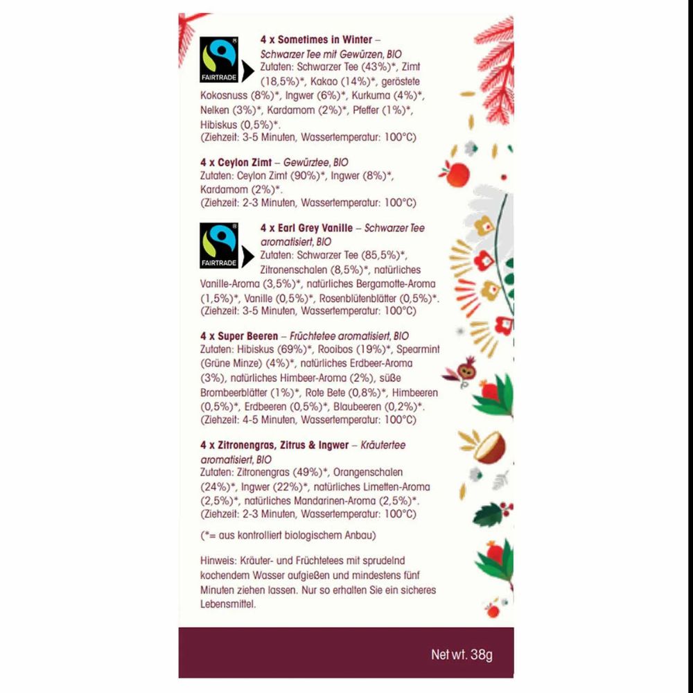 English Tea Shop Teegeschenk "Frohe Weihnachten" personalisierbar mit Klappkarte – Bild 6