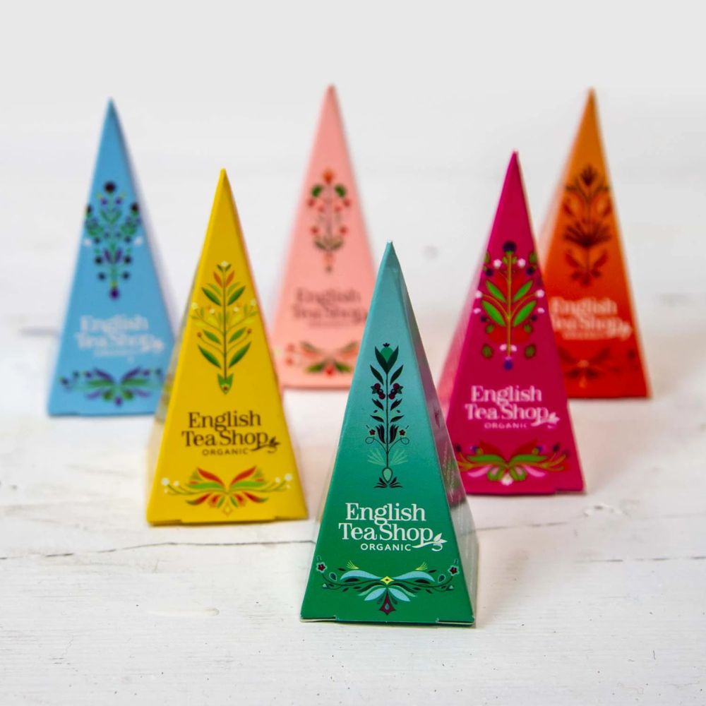 English Tea Shop Teegeschenk "Super Fruit Tee Kollektion" mit Schleife · 12 Pyramiden-Beutel – Bild 4