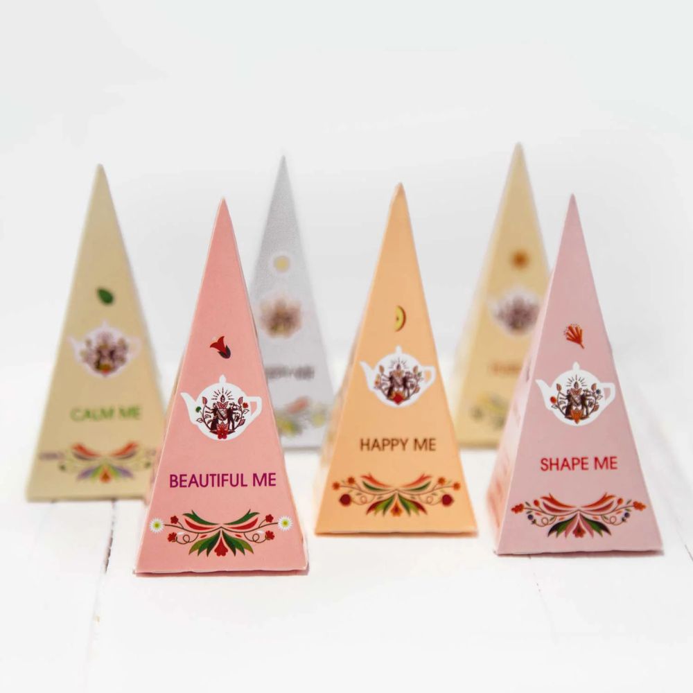 English Tea Shop Teegeschenk mit Schleife "Wellness Tee Kollektion" · 12 Pyramiden-Beutel – Bild 4