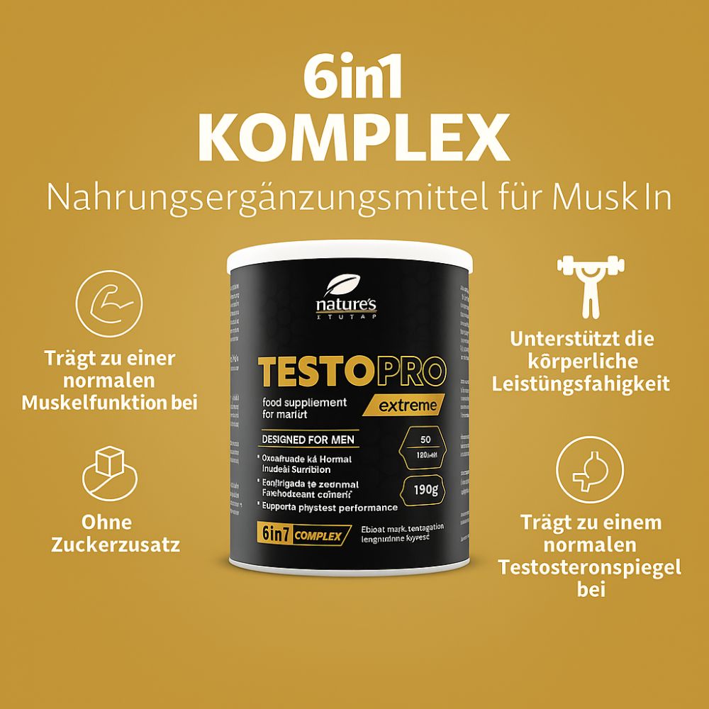 Nature's Finest TestoPRO Extreme 6-in-1 Muskel- und Testosteron-Support-Komplex – Bild 2
