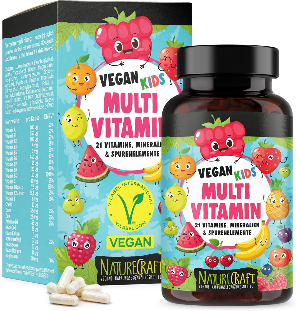 NatureCraft Vegan Kids Multivitamins · 120 Kapseln