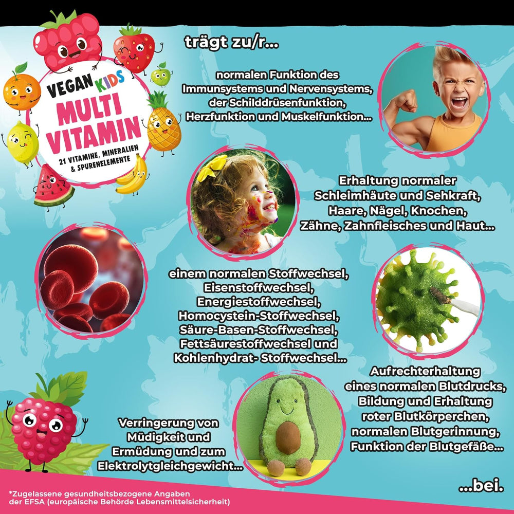NatureCraft Vegan Kids Multivitamins · 120 Kapseln – Bild 2