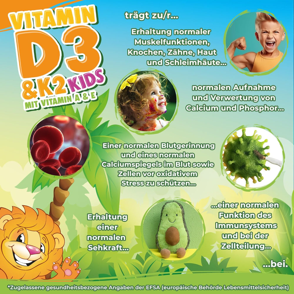 NatureCraft Kinder-Vital-Set Vegan Omega-3 Algenöl Kids + Vitamin D3 K2 Tropfen Kids – Bild 3