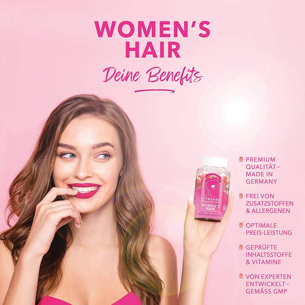 IvyBears Women´s Hair Vitamins · Multi-Vitamin-Komplex für Haar, Haut & Nägel – Bild 6