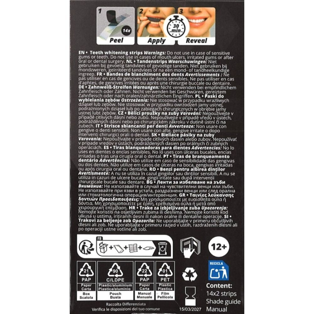OptiSmile Aktivkohle Zahnaufhellungsstreifen · 14x2 Behandlungen – Bild 4