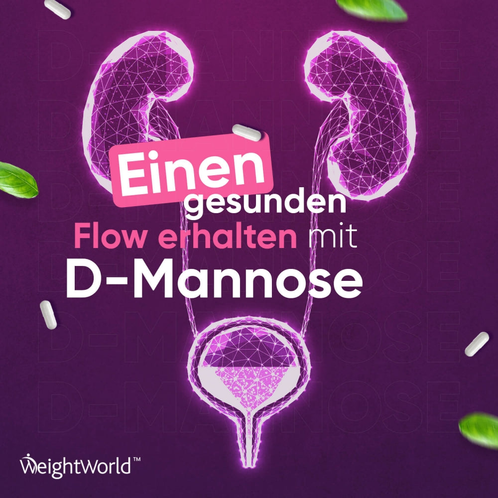 WeightWorld D-Mannose zur Unterstützung gegen Harnwegsinfektionen · 180 Kapseln – Bild 2