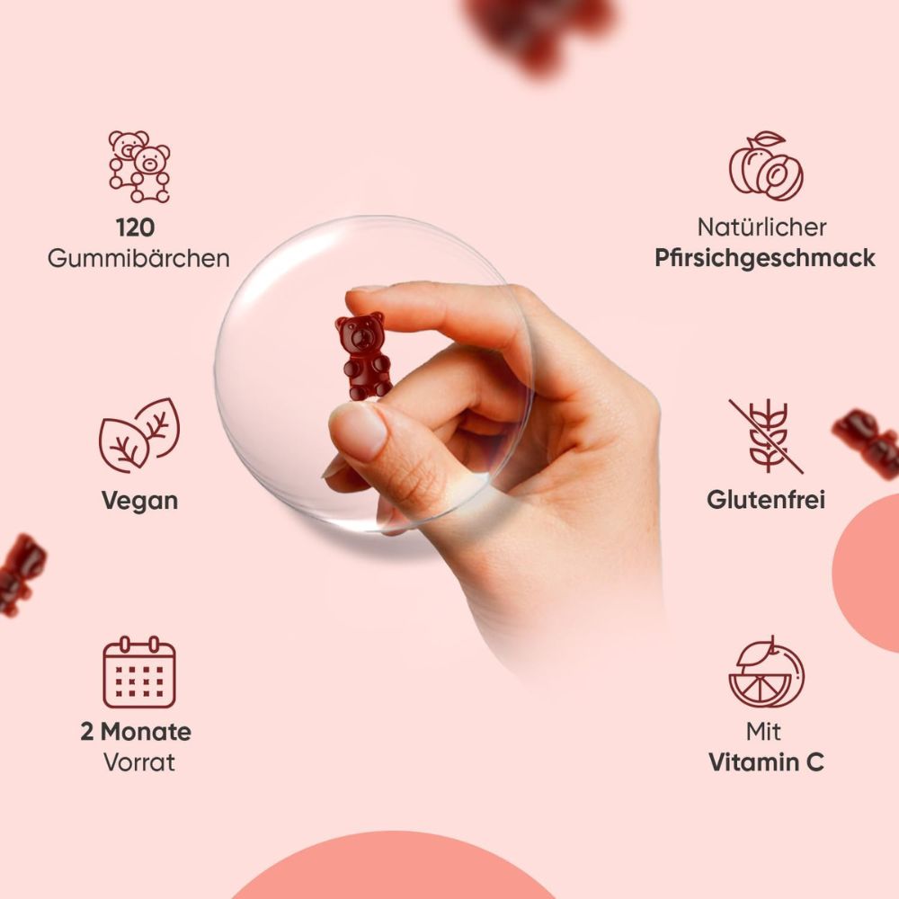 WeightWorld Eisen mit Vitamin C für mehr Energie & starke Abwehr · 120 Gummibärchen – Bild 5