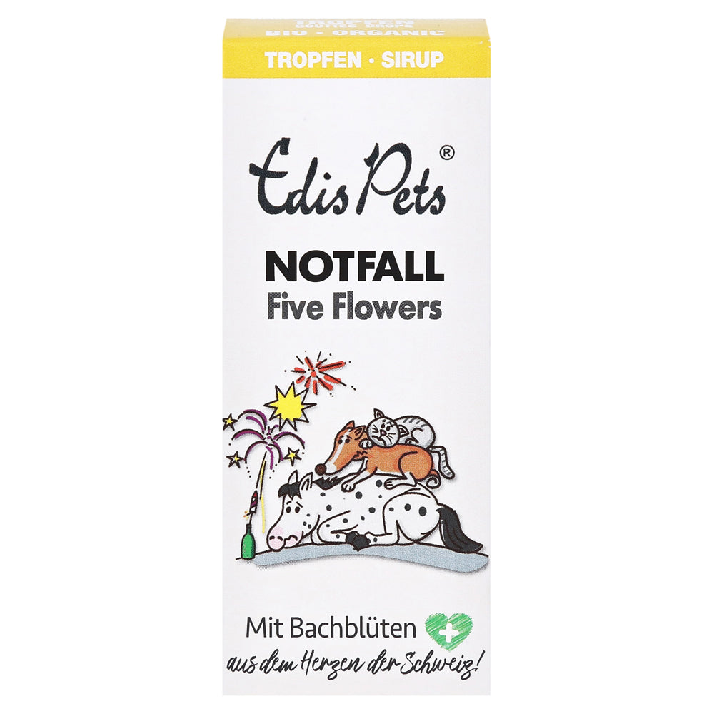 Edis Pets Five Flowers Bio Bachblüten Notfall-Tropfen für Tiere