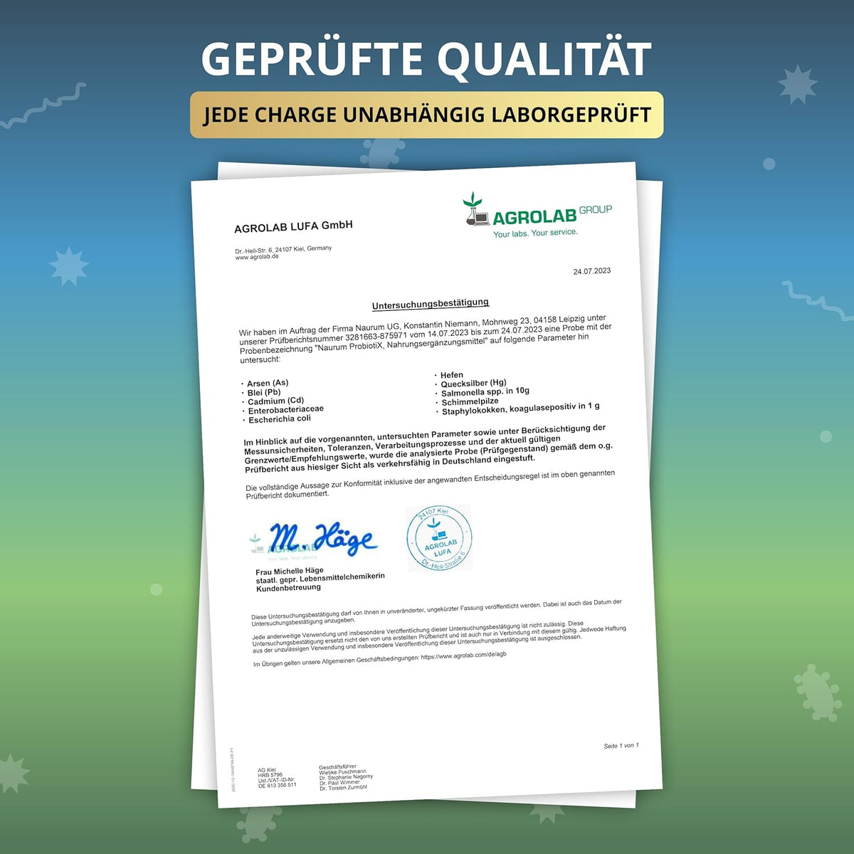 Naurum | n:biotiX Pro - Sporenbasierte Bakterienkulturen mit Ballaststoffen und Zink - 60 Kapseln