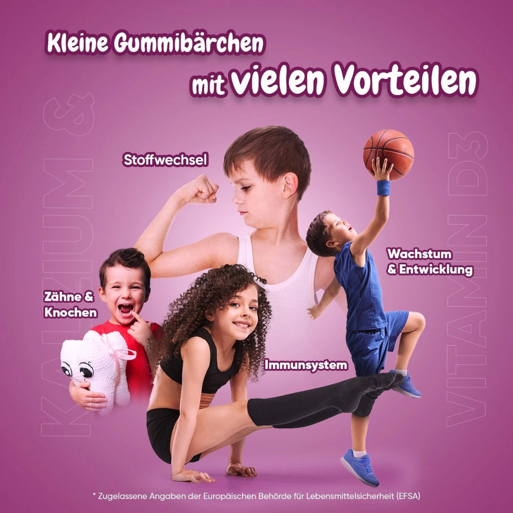 maxmedix Kalcium & Vitamin D3 Gummibärchen für Kinder · 90 Stück – Bild 6
