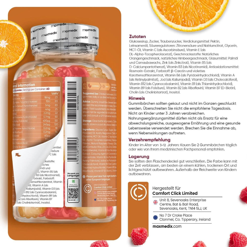 maxmedix Omega 3, 6, 9 + Multivitamin Gummies für Kinder · 120 Stück – Bild 4
