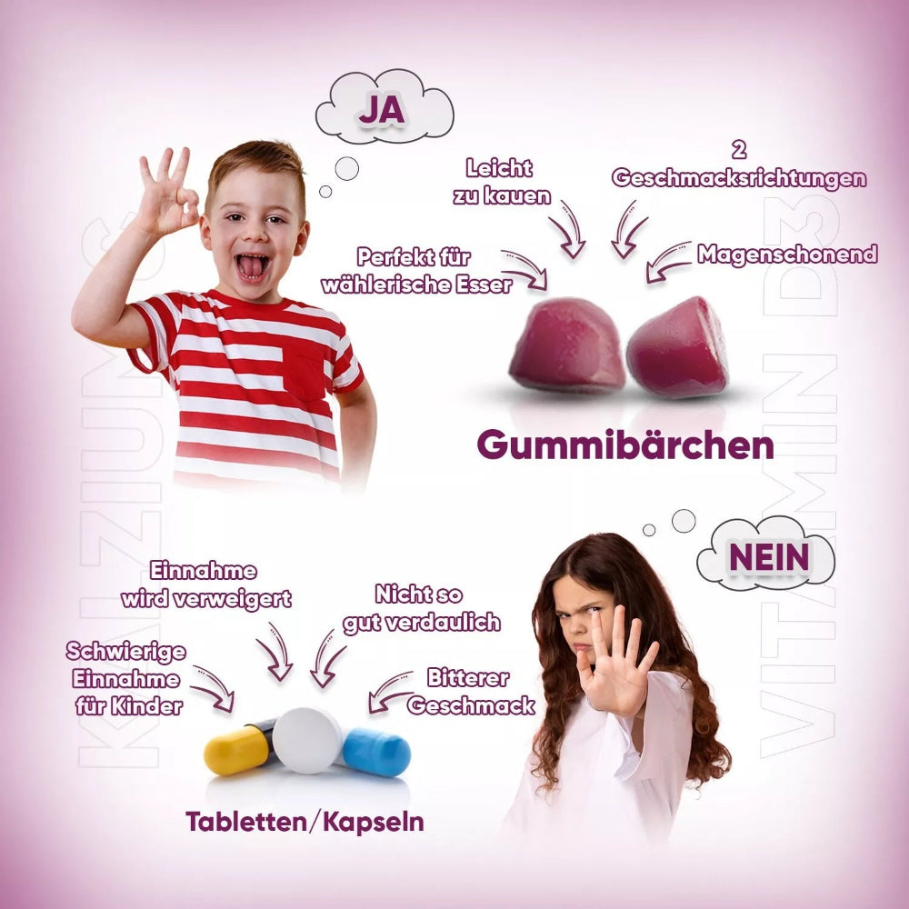 maxmedix Kalcium & Vitamin D3 Gummibärchen für Kinder · 90 Stück – Bild 3