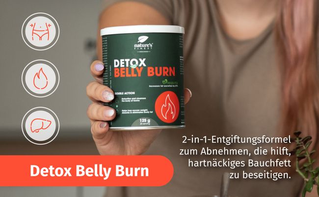 Nature's Finest I Detox Belly Burn zum Entgiftung, Abnehmen und Fettverbrennen