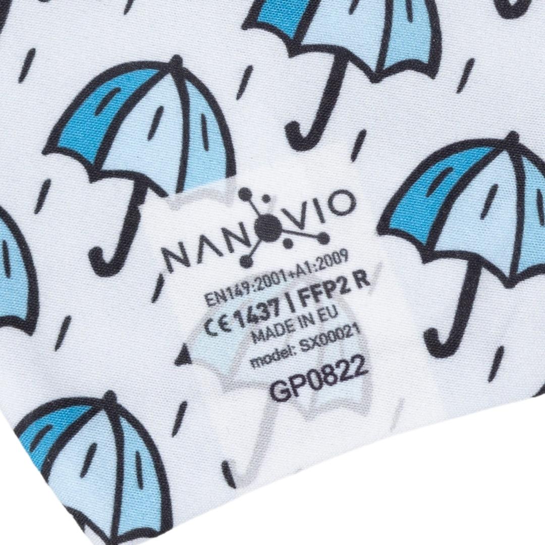 Nanovio FFP2 Maske wiederverwendbar I Rainy Day Autumn I Nano Maske aus Europa