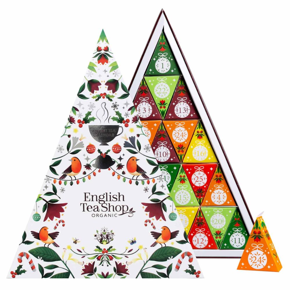 English Tea Shop Mosaik weiß – Tee-Adventskalender