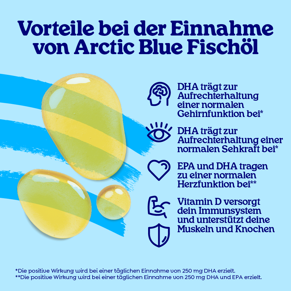 Arctic Blue Omega 3 DHA- und EPA-Fischöl mit Vitamin D3 (Orangengeschmack) · MSC · 250 ml – Bild 4