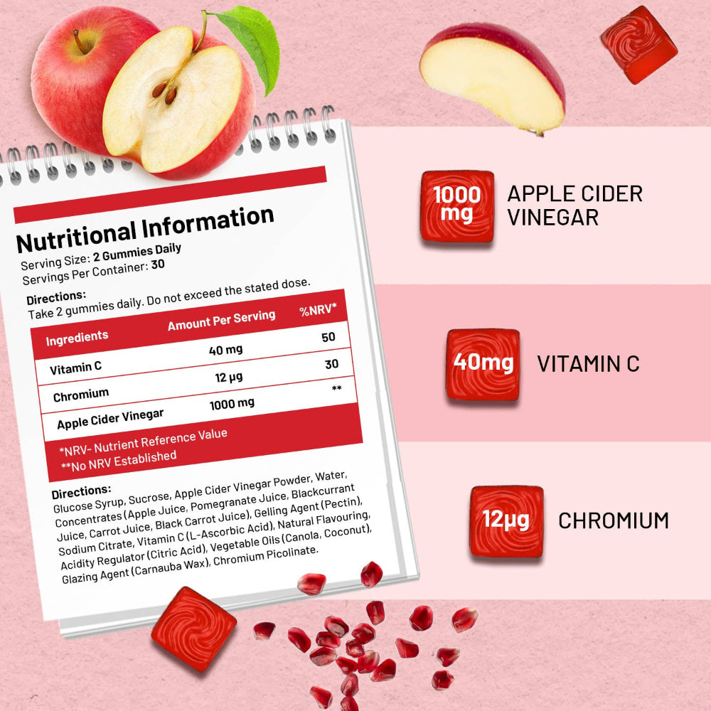 Prowise Healthcare Vegane Apfelessig-Gummibärchen 1000 mg · 60 Gummies – Bild 5