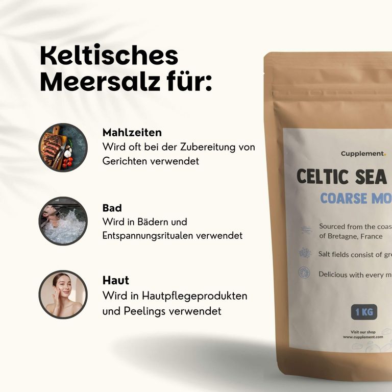 Cupplement Keltisches Meersalz – grob & naturbelassen