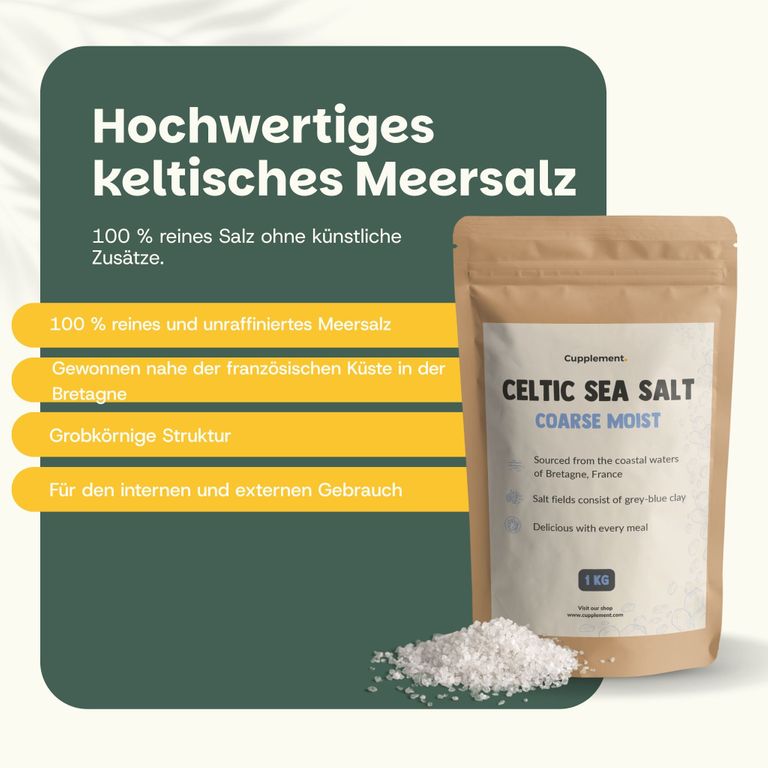 Cupplement Keltisches Meersalz – grob & naturbelassen